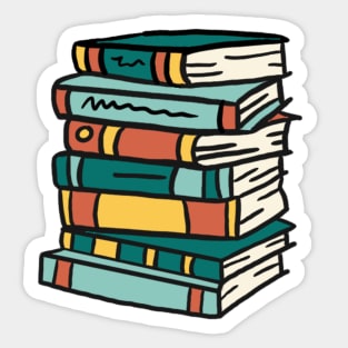 Pile of books Sticker